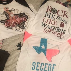 3 Raglan T’s by altered Ego. NWT Medium